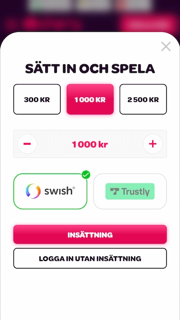 Cherry Casino Pay N Play med Swish och Trustly