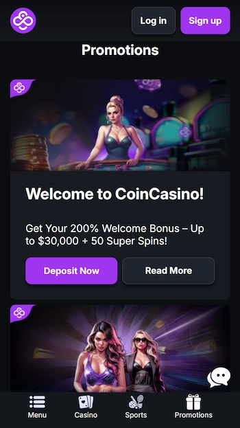 CoinCasino bonusar