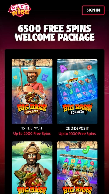 Dice Wise free spins bonus