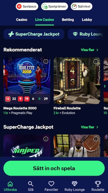 Hajper casino livespel