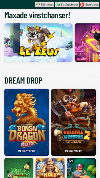 Paf casinospel och jackpottar