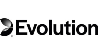 Evolution-logotyp med svart text och stiliserad symbol till vänster.