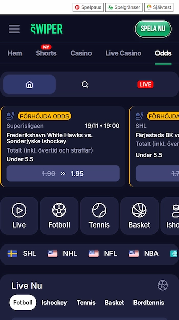 Swiper Casino betting