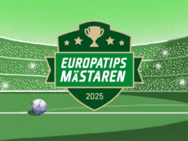 Jonathan Jaans och IF Lokomotiv Blackeberg blir Europatipsmästare 2025 Grafik för Europatipsmästaren 2025 med pokal, fotbollsarena och boll i grön färgskala