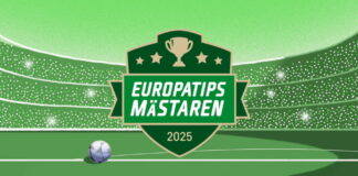 Jonathan Jaans och IF Lokomotiv Blackeberg blir Europatipsmästare 2025 Grafik för Europatipsmästaren 2025 med pokal, fotbollsarena och boll i grön färgskala