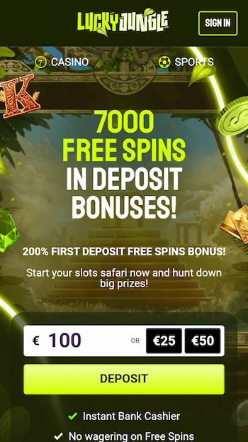 Lucky Jungle välkomstbonus