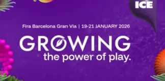 ICE Barcelona 2026: Pågående höjdpunkter från iGaming-eventet Lila kampanjbild för ICE Barcelona 2026 med texten ”Growing the power of play” och datum 19–21 januari.