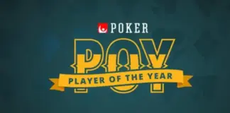 Johan Lindqvist vinner Svenska Spels Player of the Year 2025 Grafik med texten ”Poker Player of the Year” i guld på mörk bakgrund, med pokerikon och turneringskänsla.