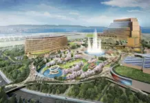 MGM Osaka och Japans kasinosatsning tar ny fart Illustration av MGM Osaka resort i Japan