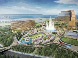 MGM Osaka och Japans kasinosatsning tar ny fart Illustration av MGM Osaka resort i Japan