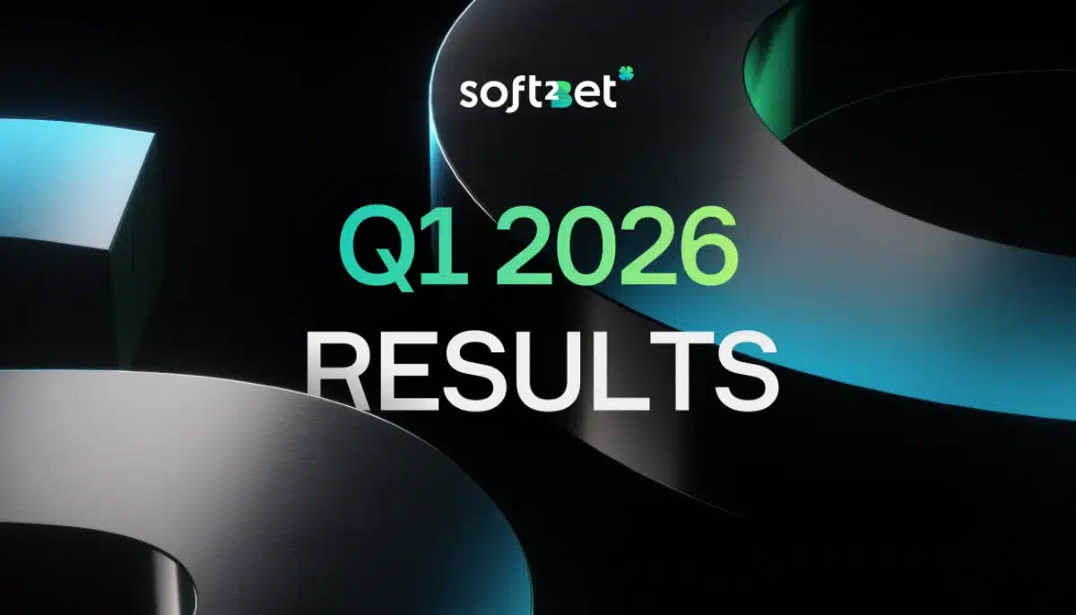 Soft2Bet Q1 2026 resultat med logotyp