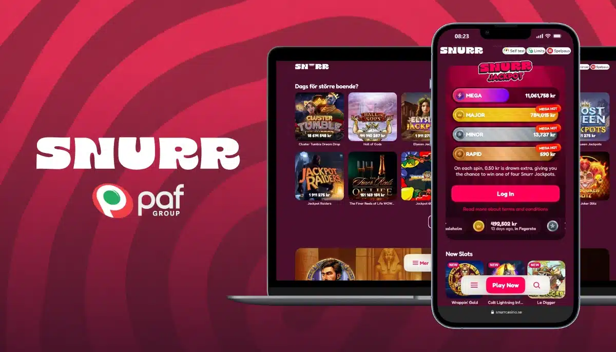 Nya Snurr Casino från Paf Group på dator och mobil