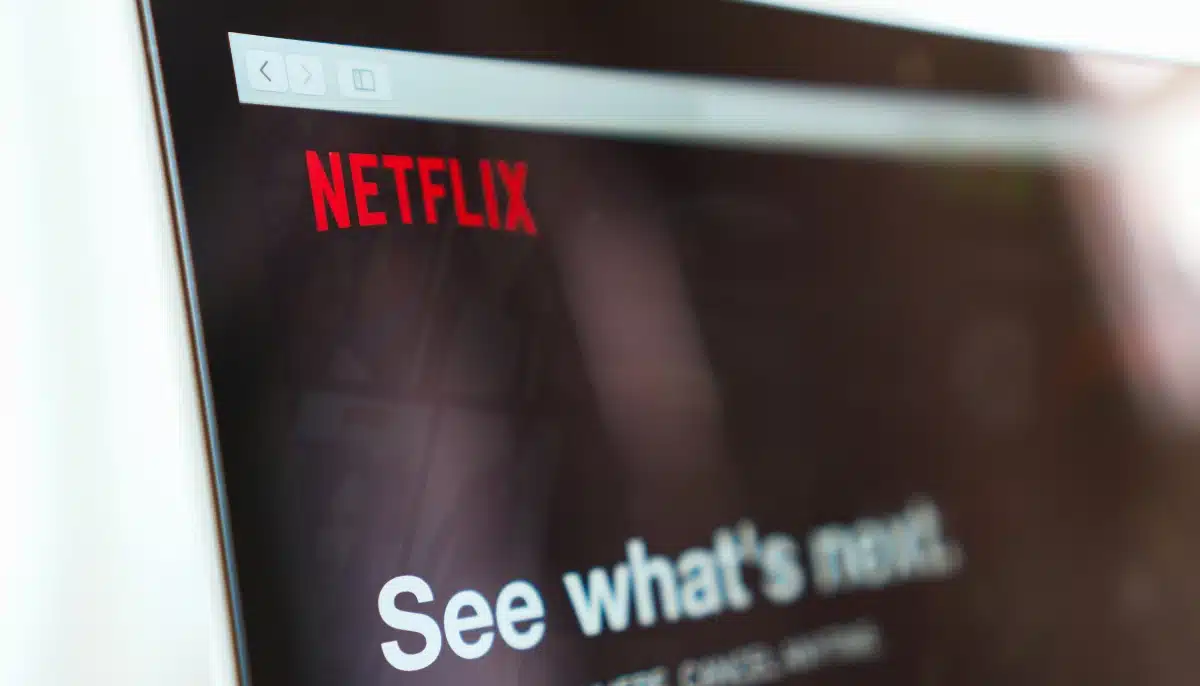 Netflix logotyp på en datorskärm