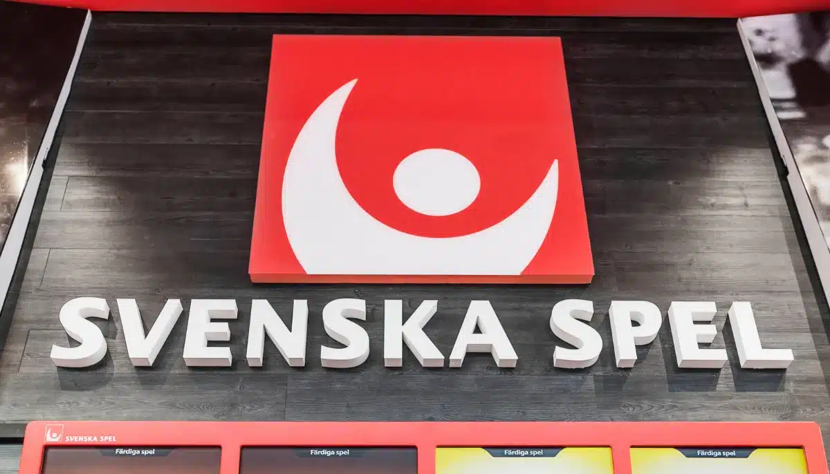 Svenska Spel logo i butik