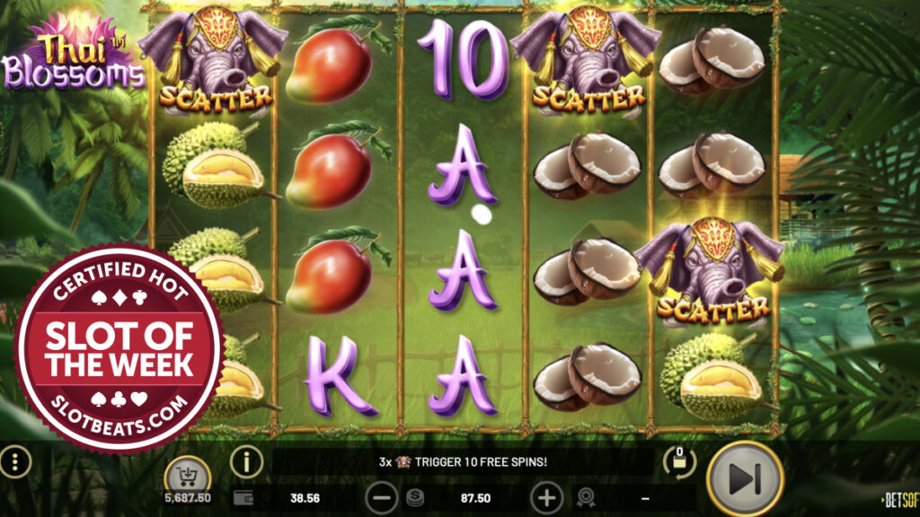 Betsoft Gaming has claimed SlotBeats’ Slot of the Week award with Thai Blossoms where the scent of fruit is heavy in the misty air.