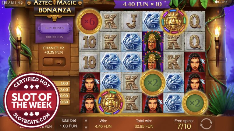 BGaming goes Bonanza as SlotBeats embraces the lost civilisation of the Aztecs, awarding its Slot of the Week accolade to Aztec Magic Bonanza