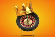 Roulette wheel with crown