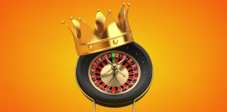 Roulette wheel with crown