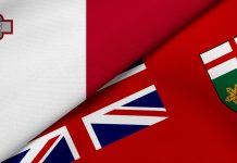 Malta and Ontario flags