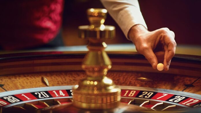 A croupier in a casino