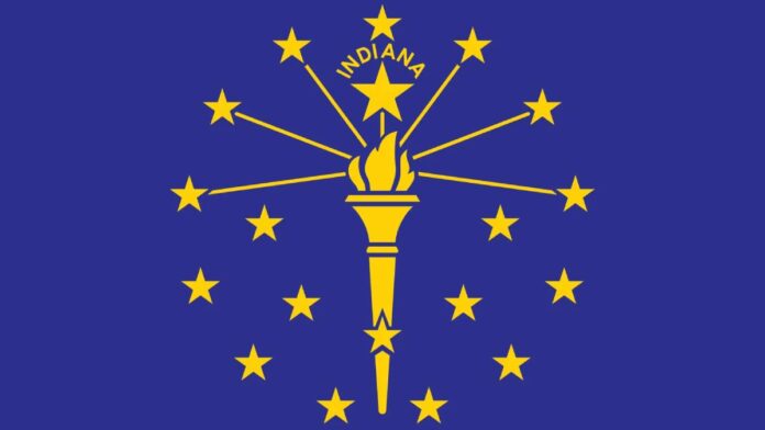 Flag of Indiana state.