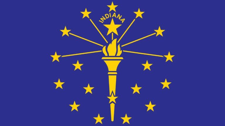 Flag of Indiana state.