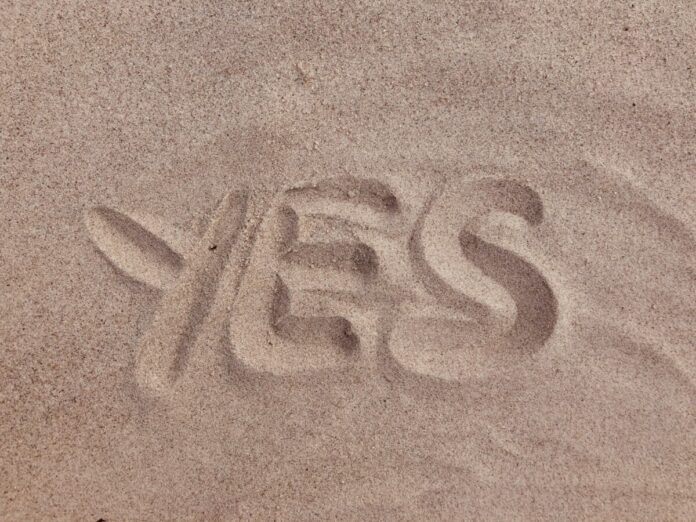 Yes on sand