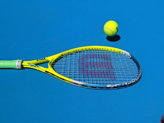 Tennis racket and ball