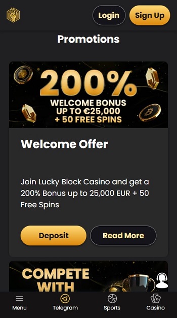 Lucky Block Bonuses - No Account Casino