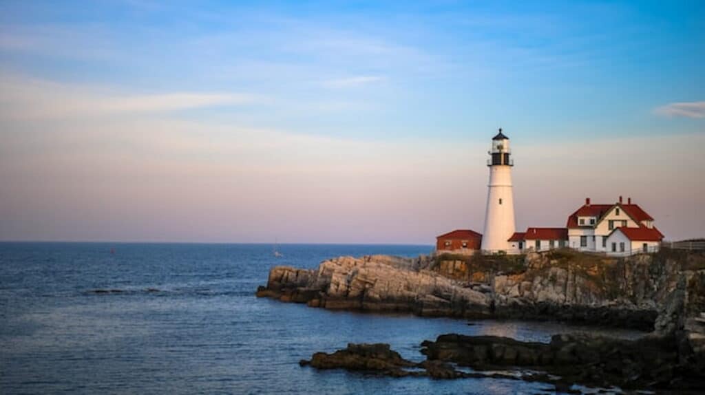 Portland Headlight at Dusk