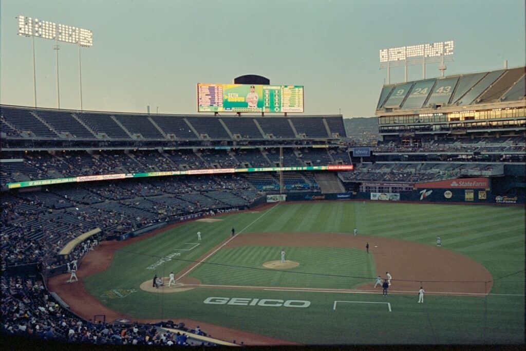 baseball park in Oakland California