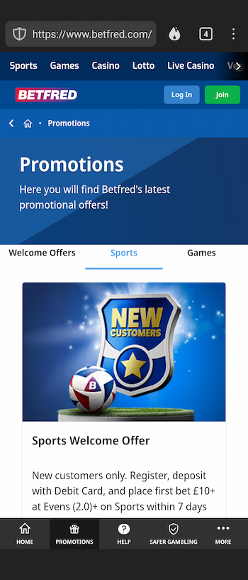 betfred sports betting