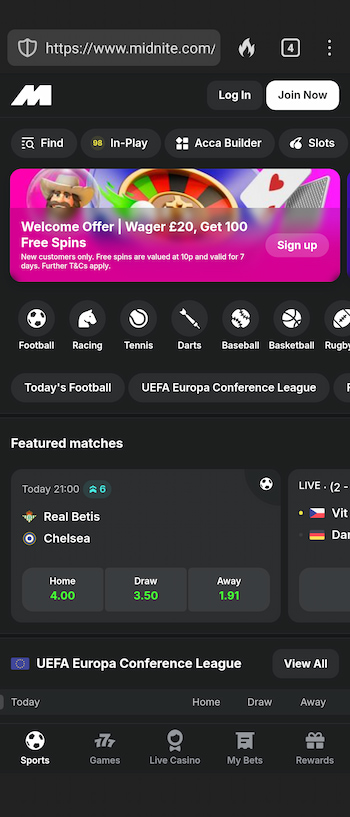 midnite sports betting site