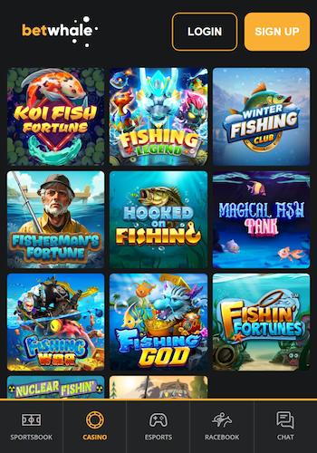 Betwhale game selection