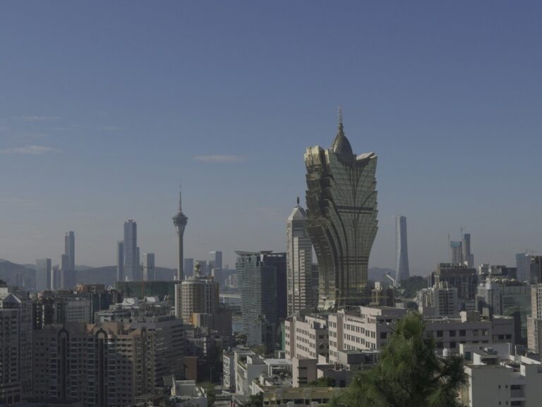 Aerial shot of skyline