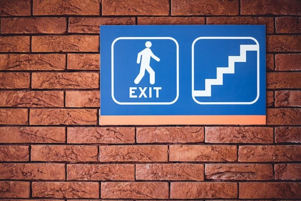 Exit sign