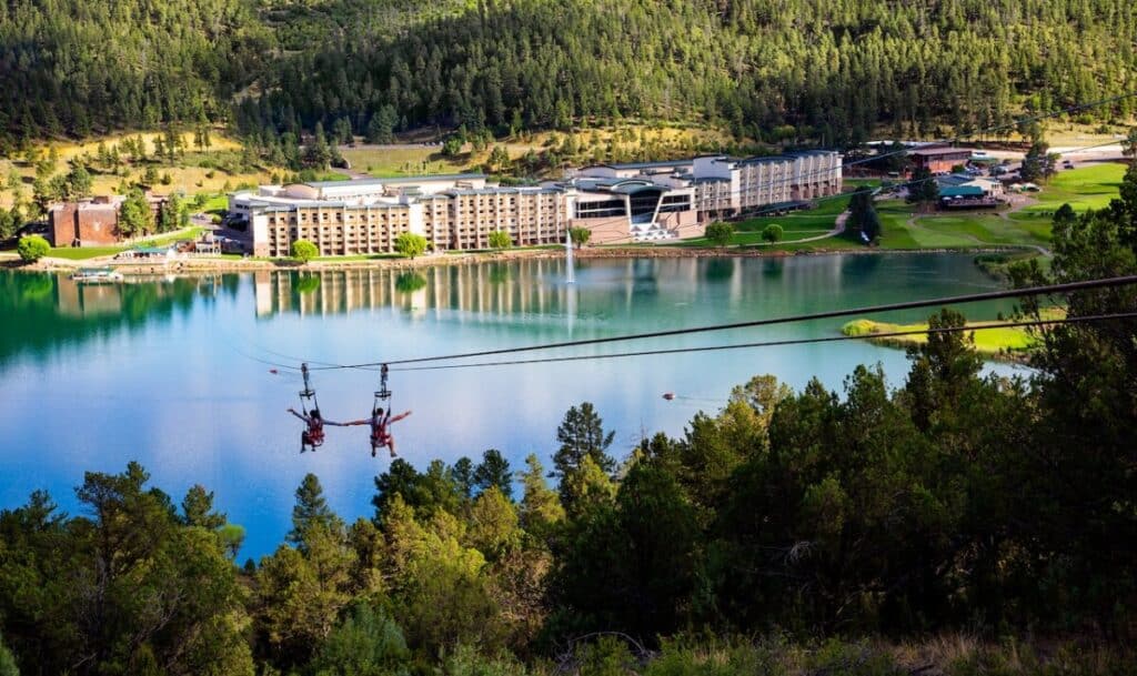 A photo of the Inn of the Mountain Gods casino and resort.