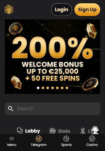 Lucky Block casino lobby, one of the best USDT casinos