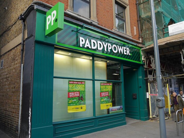 A branch of the bookmaker Paddy Power in London, UK.