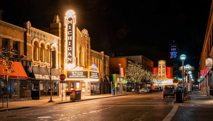 Michigan Theater and State Theater in Ann Arbor, Michigan.