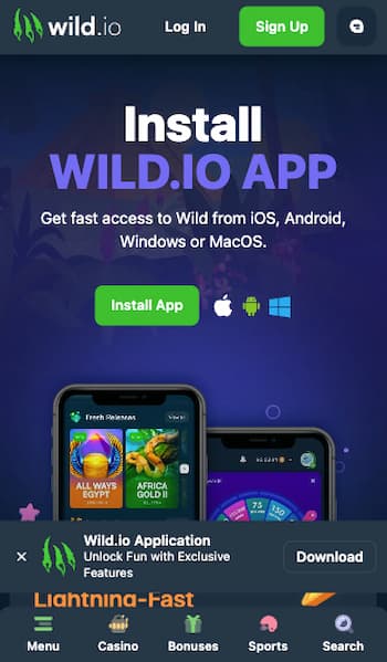 Wild.io casino is the best real money slots app for iPhone