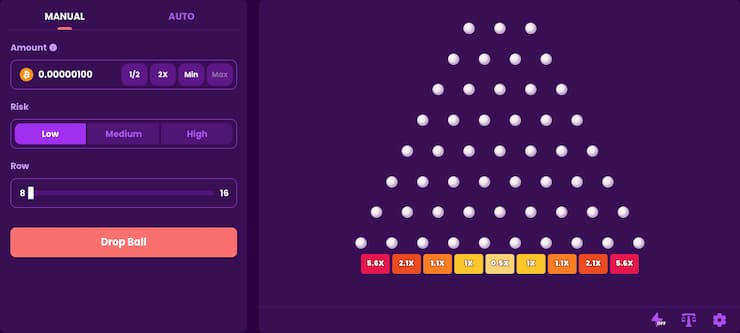 Provably Fair Plinko crypto game