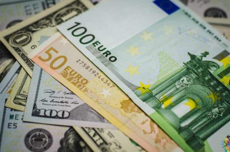 Euros and various notes