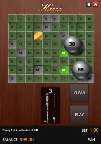 Keno at Texas online casinos