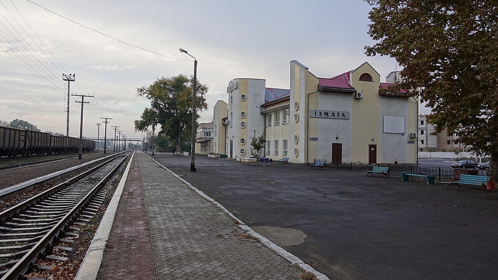 A railway station in Izmail, Odessa Region, Ukraine.