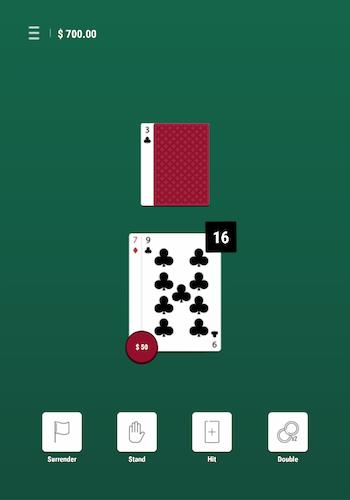 Classic Blackjack gameplay