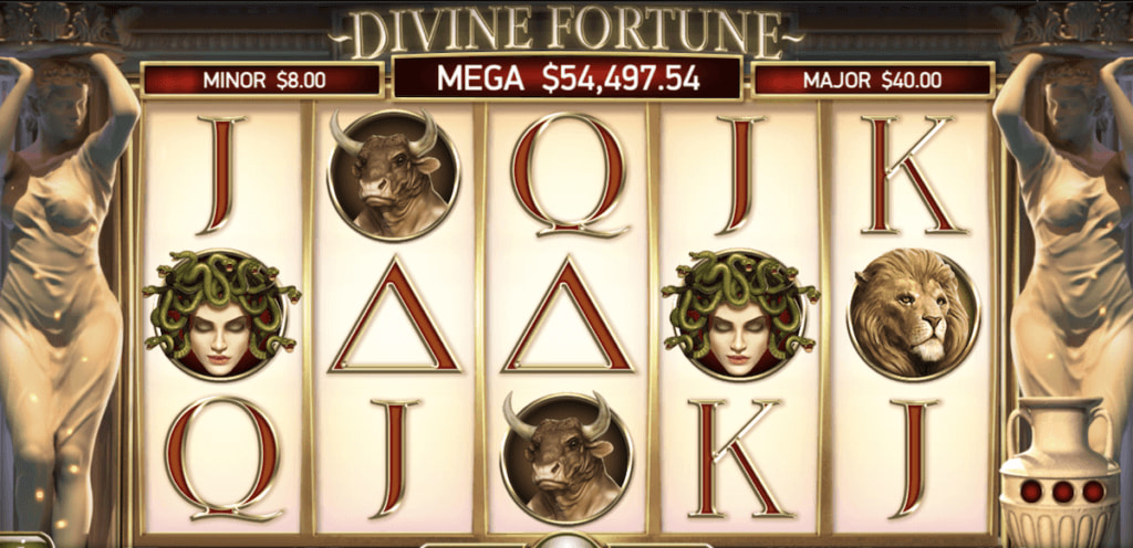 Divine progressive jackpot slot layout