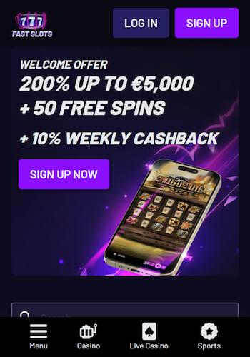 FastSlots casino lobby