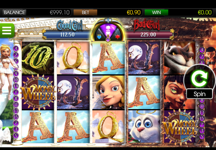 Good Girl Bad Girl jackpot progressive slot layout