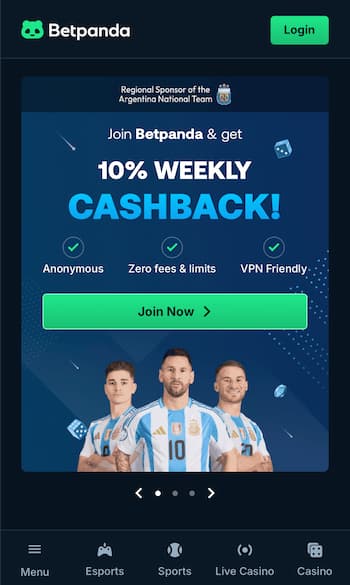 BetPanda crypto cashback bonus